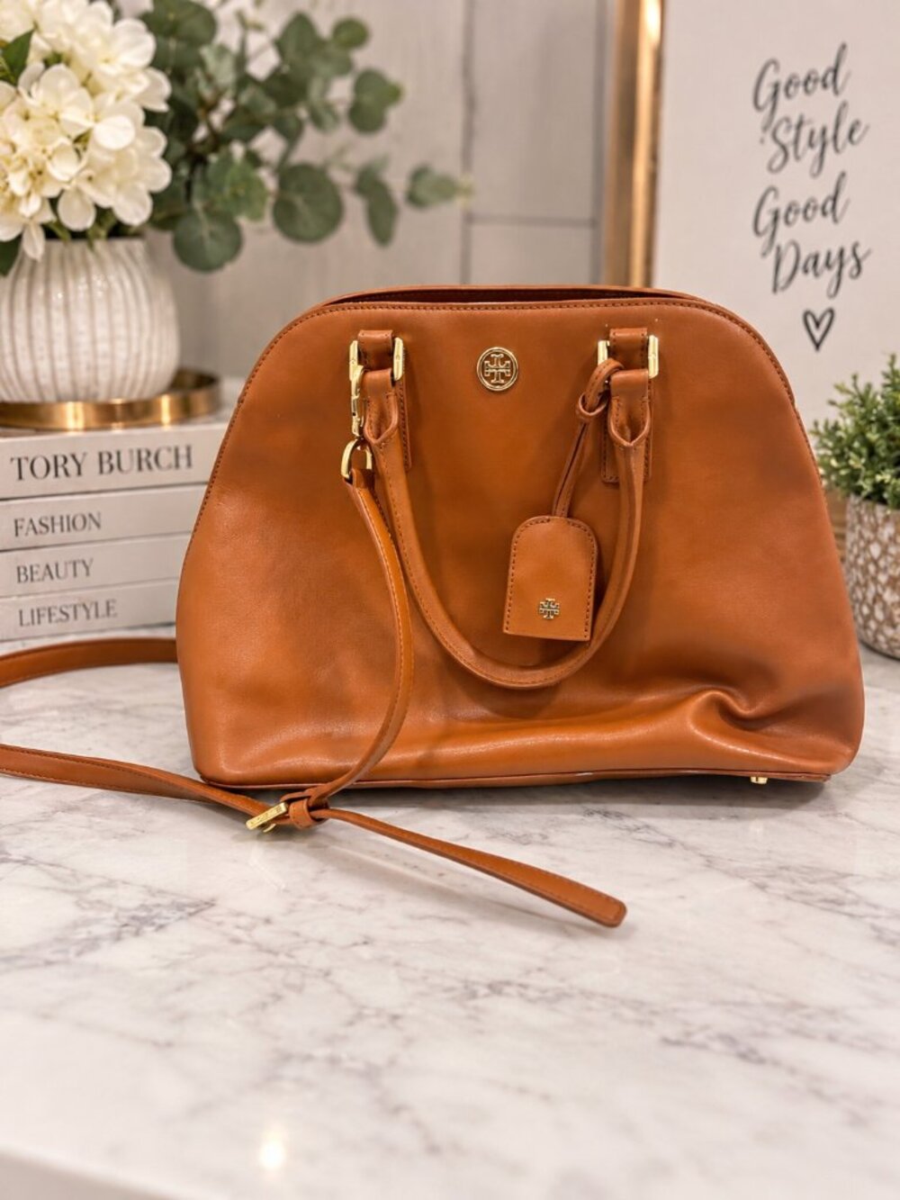 Tory Burch Cognac Handbag